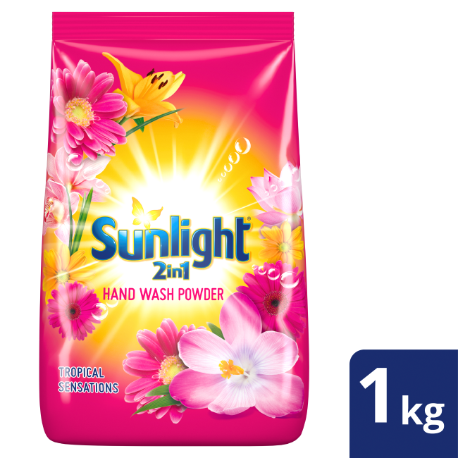 Sunlight 2 in 1 Hand washing Powder Tropical Sensations 1kg